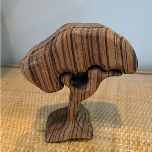 Handmade vintage wooden tree with hidden storage spot